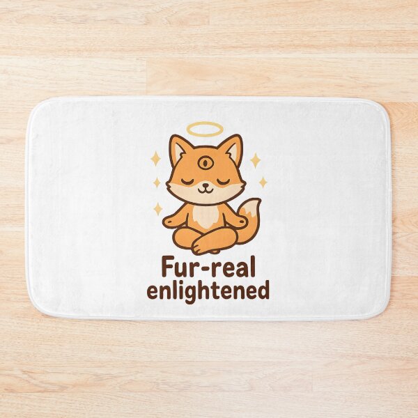 Item preview, Kawaii Fox with Halo and Sparkles – Meditating Cute Fox “Fur-real Enlightened” designed and sold by OsasChild.