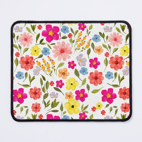 Item preview, Bright floral Illustrated Watercolour Pattern designed and sold by Monie Illustrates.