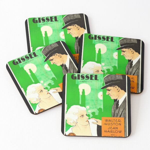 Item preview, Vintage Movie Poster | Stadens Gissel 1932 Art Deco Crime Drama | Charles Brabin Film | Urban Life & Crime | Jean Harlow designed and sold by artofuniverse.