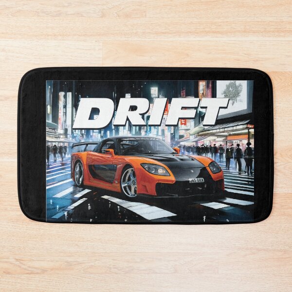 Item preview, Han's RX-7 Tokyo Graphic Manga Comic style jdm drift power Stance scene designed and sold by cowtownCOWBOY.