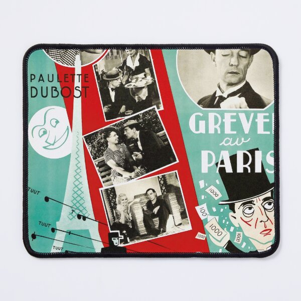 Item preview, Vintage Movie Poster | Greven av Paris | Buster Keaton Art Print | Mid-Century Design | Retro Film Poster | Teal & Red Decor designed and sold by artofuniverse.