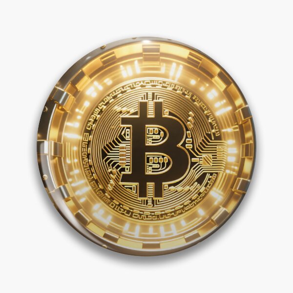 Item preview, Golden bitcoin digital artwork with futuristic technology background in modern cyber crypto finance illustration style designed and sold by Mimoshi ⭐⭐⭐⭐⭐.