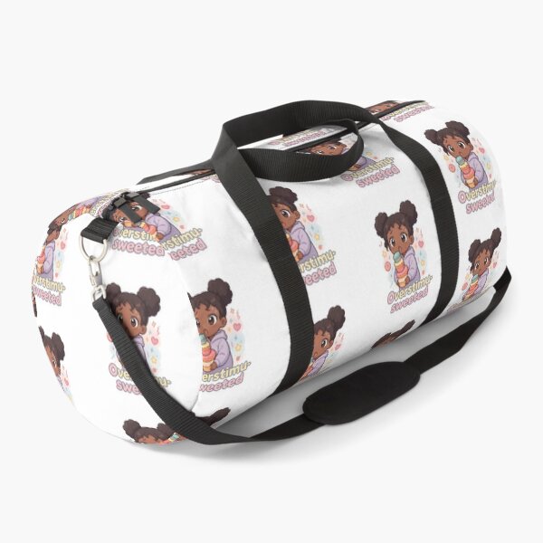 Item preview, Overstimu-Sweeted – Kawaii Chibi Black Girl with Curly Space Buns & Cupcakes designed and sold by OsasChild.