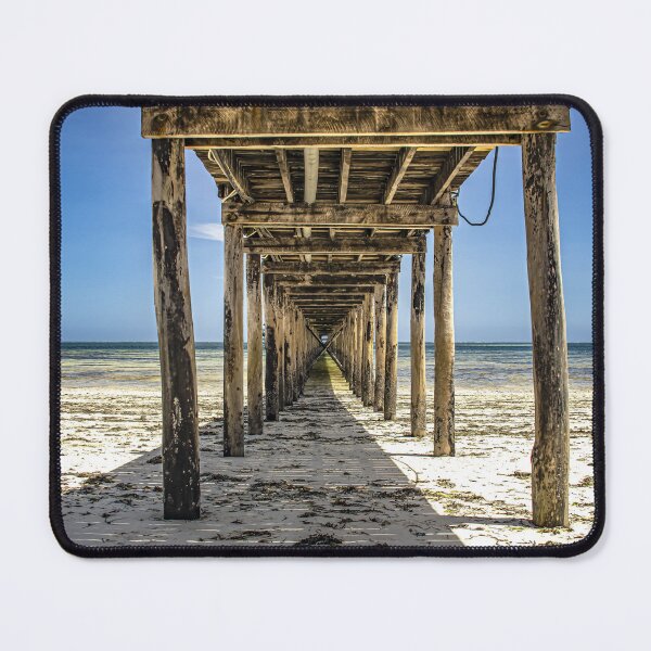 Item preview, Wooden pier Zanzibar Tanzania tropical beach photography designed and sold by Amanda's Factory.