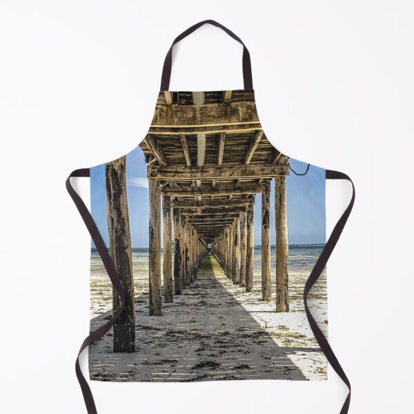 Item preview, Wooden pier Zanzibar Tanzania tropical beach photography designed and sold by Amanda's Factory.
