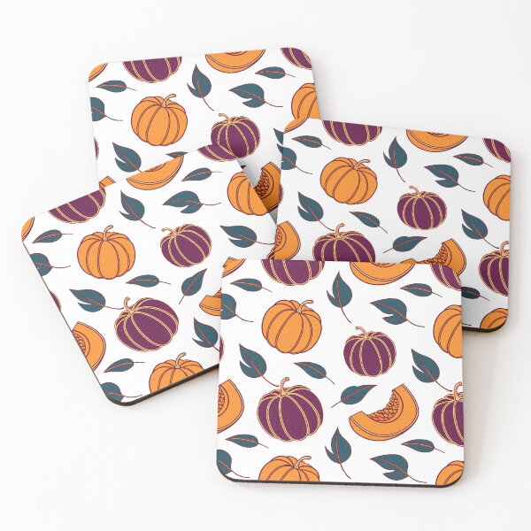 Item preview, A cute pattern of pumpkins and leaves in fall designed and sold by Merrylands Artshop.