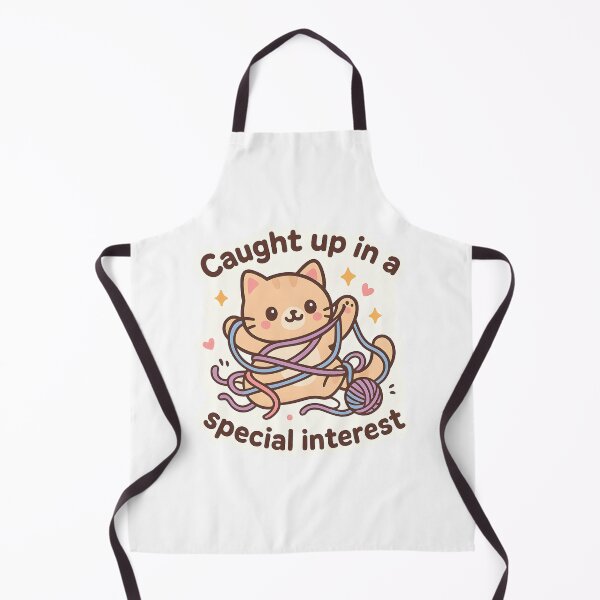 Item preview, Caught Up in a Special Interest – Funny Kawaii Cat with Yarn  designed and sold by OsasChild.