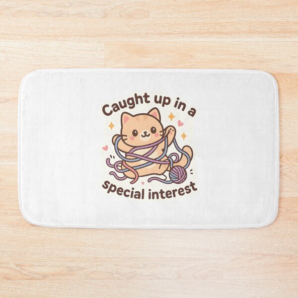 Item preview, Caught Up in a Special Interest – Funny Kawaii Cat with Yarn  designed and sold by OsasChild.