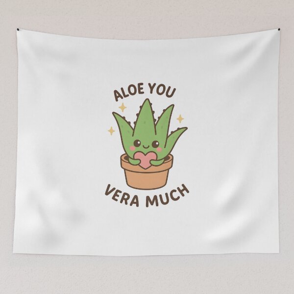 Item preview, Aloe You Vera Much – Cute Kawaii Aloe Vera Succulent Pun Design designed and sold by OsasChild.