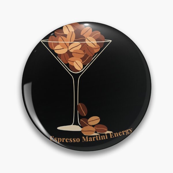 Item preview, Espresso Martini Energy — Minimalist Cocktail Sticker (Dark Edition) designed and sold by OneLineBar.