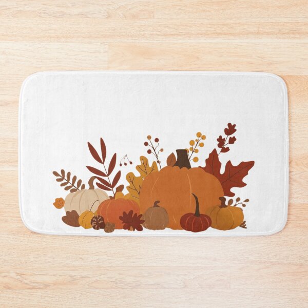 Item preview, Modern Fall Vibes – Pumpkin & Leaves Illustration designed and sold by ArtBySylvia.