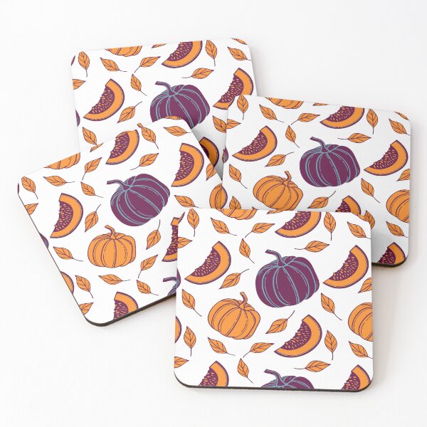 Item preview, A cute pattern of pumpkins and leaves in autumn designed and sold by Merrylands Artshop.
