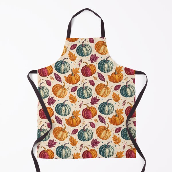 Item preview, A beautiful pattern of pumpkins and leaves in autumn designed and sold by Merrylands Artshop.