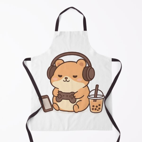 Item preview, Kawaii Sleepy Hamster Holding Game Controller – Headphones, Boba & Mobile designed and sold by OsasChild.