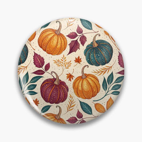 Item preview, A dreamy and whimsical pattern of pumpkins and leaves in fall designed and sold by Merrylands Artshop.