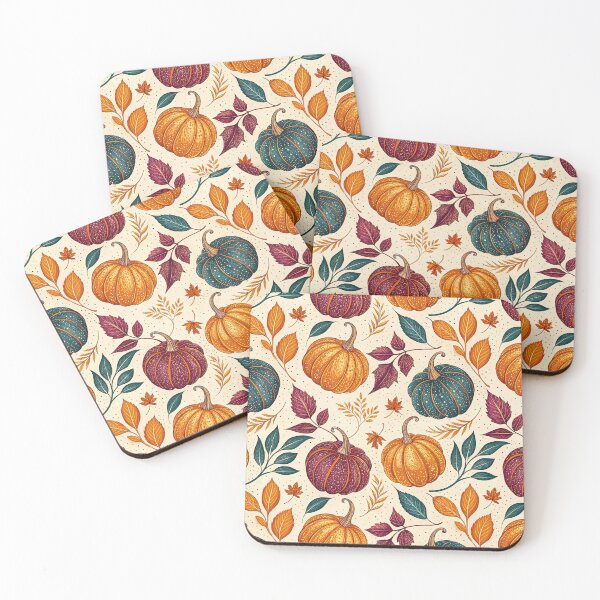 Item preview, A dreamy and whimsical pattern of pumpkins and leaves in fall designed and sold by Merrylands Artshop.