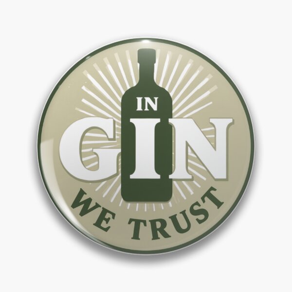 Item preview, In Gin We Trust — Minimalist Cocktail Sticker designed and sold by OneLineBar.