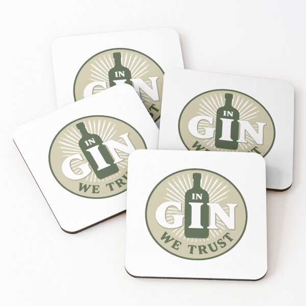 Item preview, In Gin We Trust — Minimalist Cocktail Sticker designed and sold by OneLineBar.