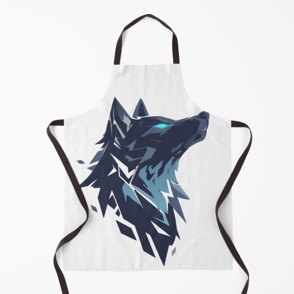 Item preview, Geometric Wolf Head – Blue and Black Abstract Wolf designed and sold by Dyan4.