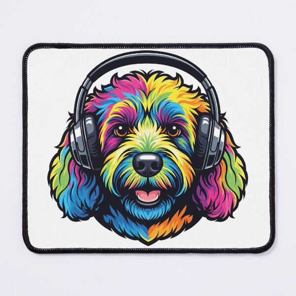 Item preview, Vibrant Cavoodle Music Lover - Colorful Dog Art - Dog With Headphone designed and sold by UniqueXee.