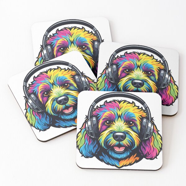 Item preview, Vibrant Cavoodle Music Lover - Colorful Dog Art - Dog With Headphone designed and sold by UniqueXee.