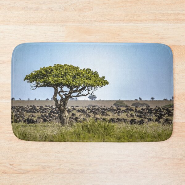 Item preview, Great migration Serengeti wildebeest zebra savanna photo designed and sold by Amanda's Factory.