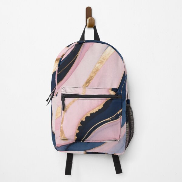 Item preview, Elegant abstract digital artwork with pink navy and gold flowing marble texture in modern luxury fluid style designed and sold by Mimoshi ⭐⭐⭐⭐⭐.