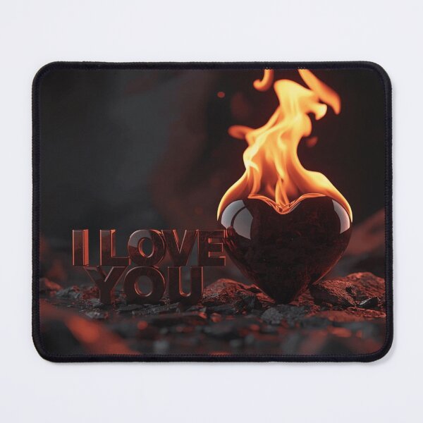 Item preview, Burning Heart Love Design – Passionate Romantic Art designed and sold by VISTRAS.