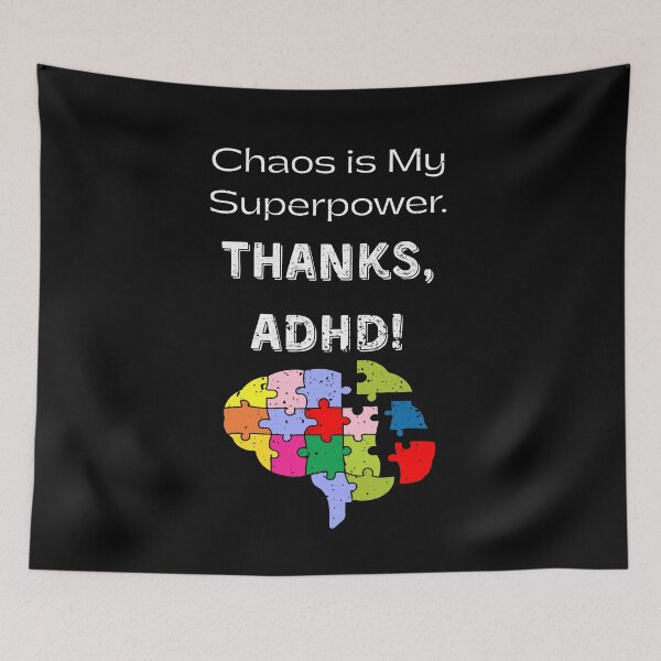 Item preview, Chaos is My Superpower - ADHD Puzzle Brain Design Tee designed and sold by Moyeri.