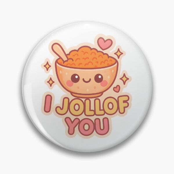 Item preview, Kawaii Jollof Rice Bowl Pun – “I Jollof You” Cute Food Art designed and sold by OsasChild.