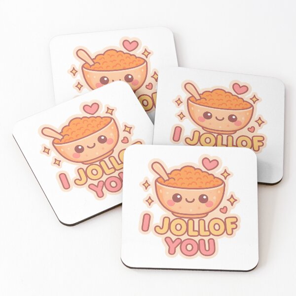 Item preview, Kawaii Jollof Rice Bowl Pun – “I Jollof You” Cute Food Art designed and sold by OsasChild.
