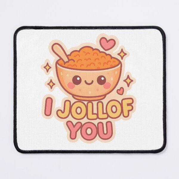 Item preview, Kawaii Jollof Rice Bowl Pun – “I Jollof You” Cute Food Art designed and sold by OsasChild.