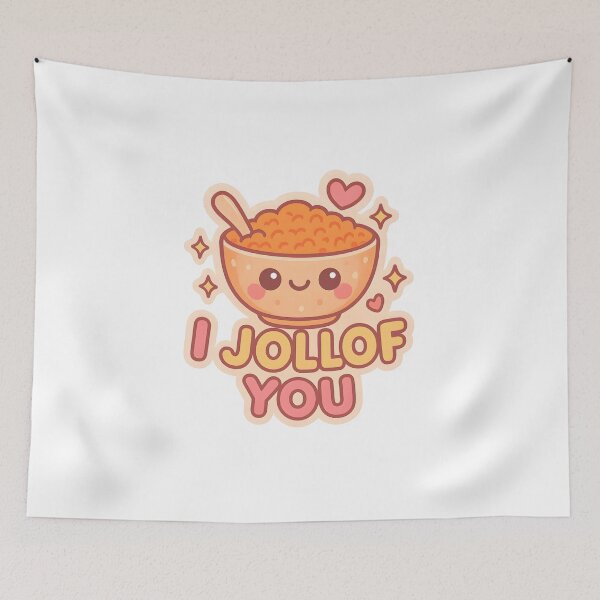 Item preview, Kawaii Jollof Rice Bowl Pun – “I Jollof You” Cute Food Art designed and sold by OsasChild.