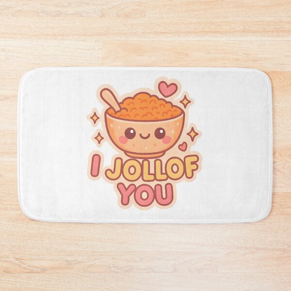 Item preview, Kawaii Jollof Rice Bowl Pun – “I Jollof You” Cute Food Art designed and sold by OsasChild.