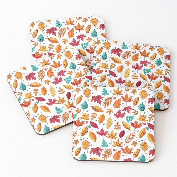 Item preview, An autumnal pattern of colorful leaves designed and sold by Merrylands Artshop.