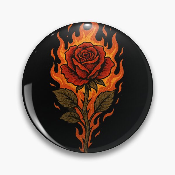 Item preview, “Flame Rose – Burning Beauty” designed and sold by DailyVibesCo.