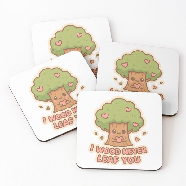 Item preview, Kawaii Tree – “I Wood Never Leaf You” Pun Design designed and sold by OsasChild.