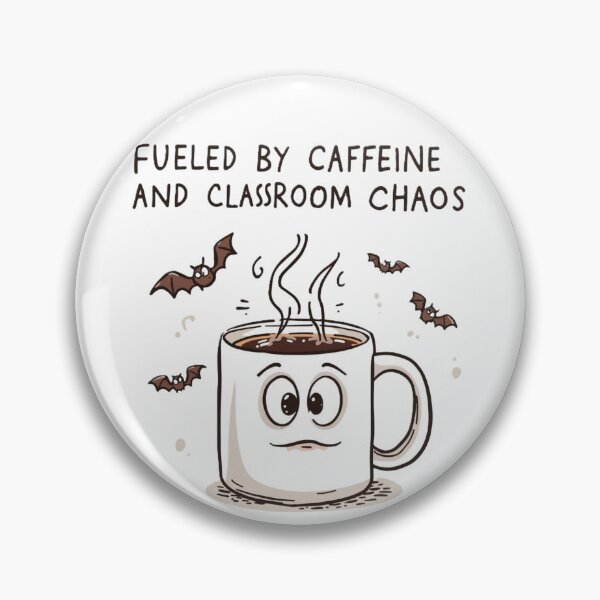 Item preview, Fueled by Caffeine and Classroom Chaos – Funny Halloween Teacher Coffee Design designed and sold by jelonkaa.