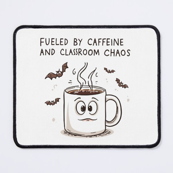 Item preview, Fueled by Caffeine and Classroom Chaos – Funny Halloween Teacher Coffee Design designed and sold by jelonkaa.