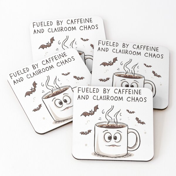 Item preview, Fueled by Caffeine and Classroom Chaos – Funny Halloween Teacher Coffee Design designed and sold by jelonkaa.