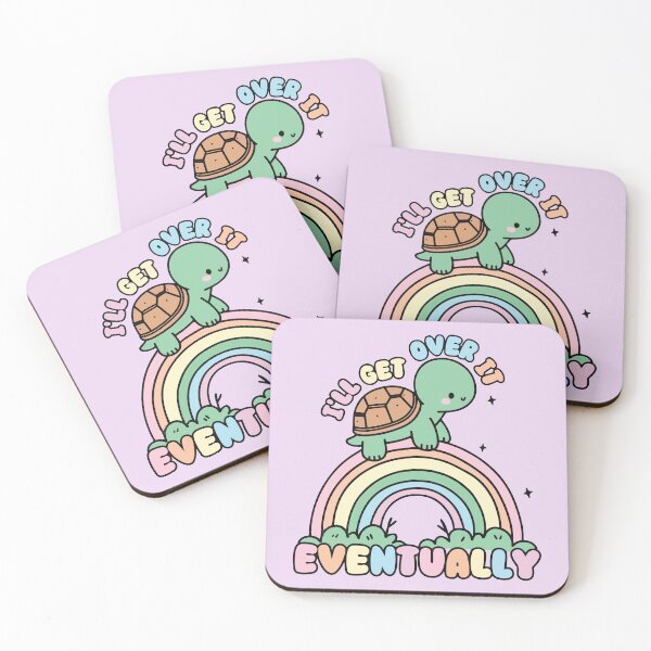 Item preview, I'll get over it eventually Cute Turtle Over the Rainbow  designed and sold by BrownHorse90s.
