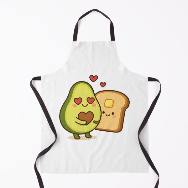 Item preview, Kawaii Avocado & Toast Love – Cute Heart Eyes Avocado with Buttered Toast Design designed and sold by OsasChild.