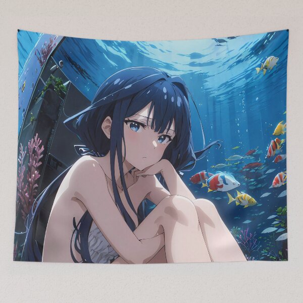 Item preview, Aki Adagaki Aquarium Glow Masamune kun Revenge Anime Waifu designed and sold by earlobejerk.