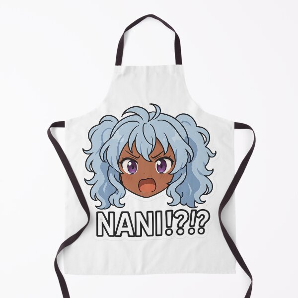 Item preview, Kawaii Anime Girl with Blue Hair Yelling “NANI!?!” | Expressive Chibi Illustration designed and sold by OsasChild.