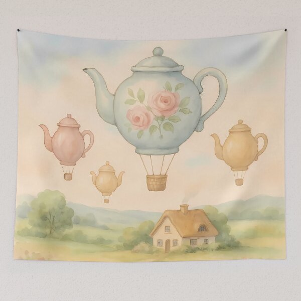 Item preview, Teapot Hot Air Balloons designed and sold by Magic Pencil Press.