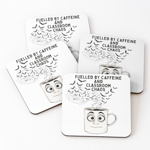 Item preview, Fueled by Caffeine and Classroom Chaos Mug – Funny Teacher Halloween Coffee Design designed and sold by jelonkaa.