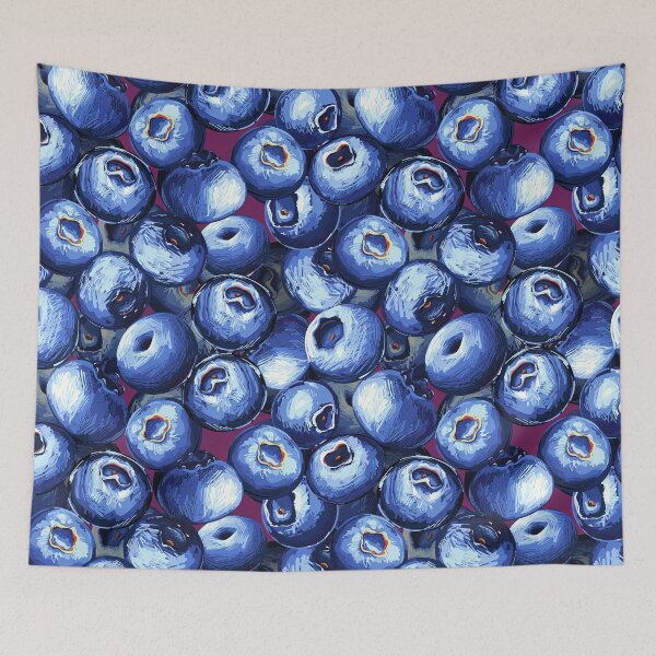 Item preview, Seamless Blueberry Fruit Pattern Illustration designed and sold by AlweeCeed.