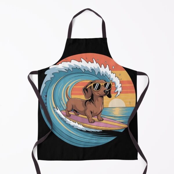 Item preview, Retro Surfing Dachshund designed and sold by VVoodpecker Design.
