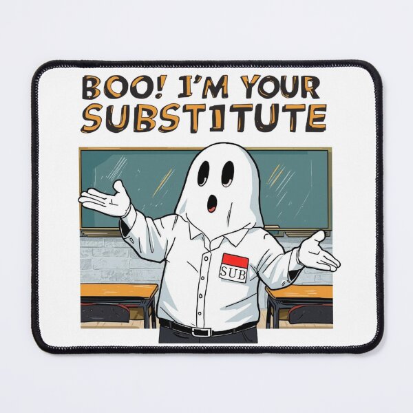 Item preview, Boo I’m Your Substitute Funny Ghost Teacher Halloween Pun designed and sold by jelonkaa.