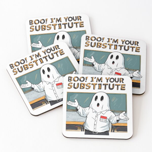 Item preview, Boo I’m Your Substitute Funny Ghost Teacher Halloween Pun designed and sold by jelonkaa.